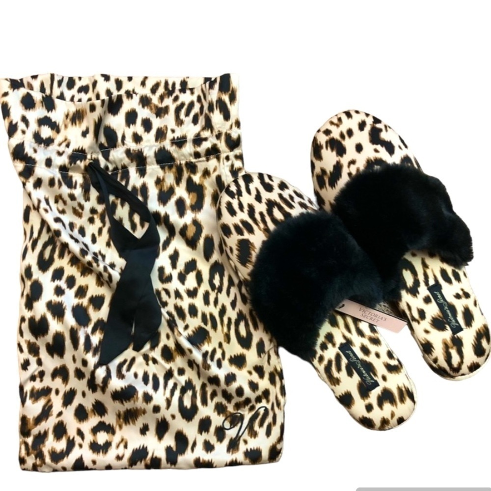 Leopard Slippers and Bag by Victoria’s Secret